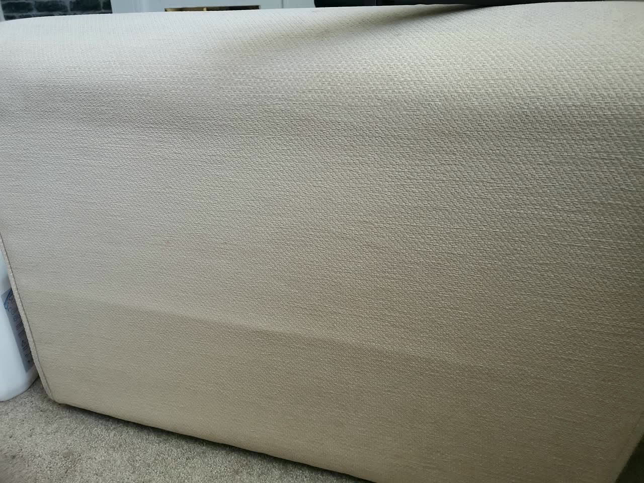 Fabric sofa side after cleaning