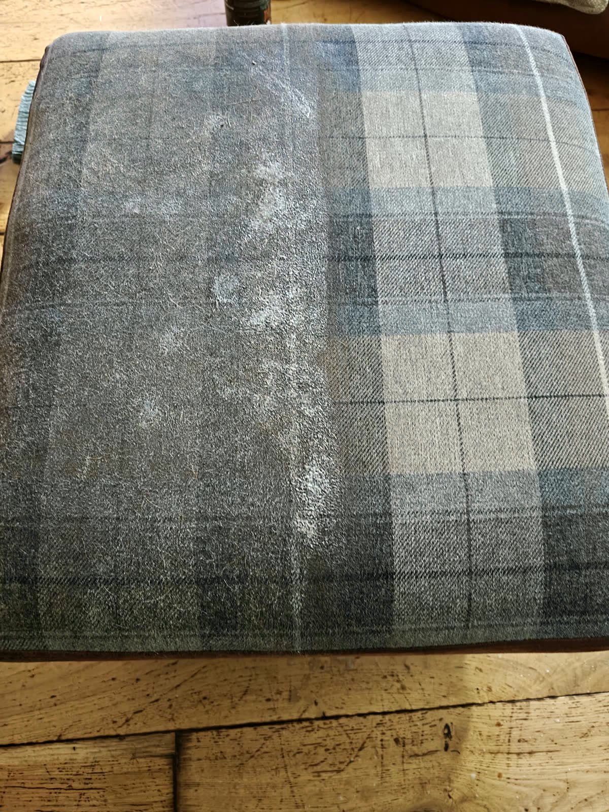 Checked footstool during cleaning